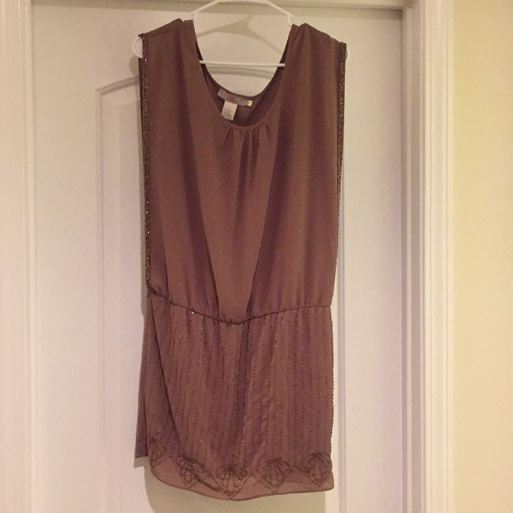 Bronze embellished dress
